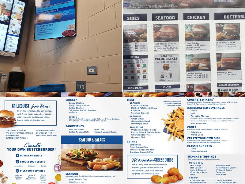 Culver’s Menu