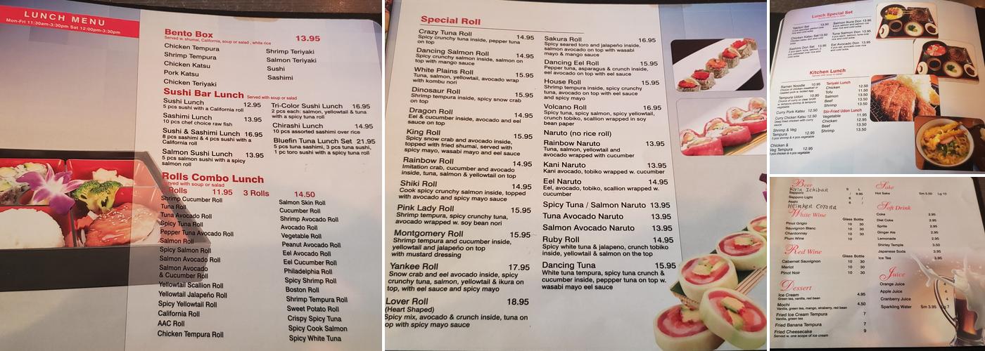 Shiki Sushi & Yakitori Menu