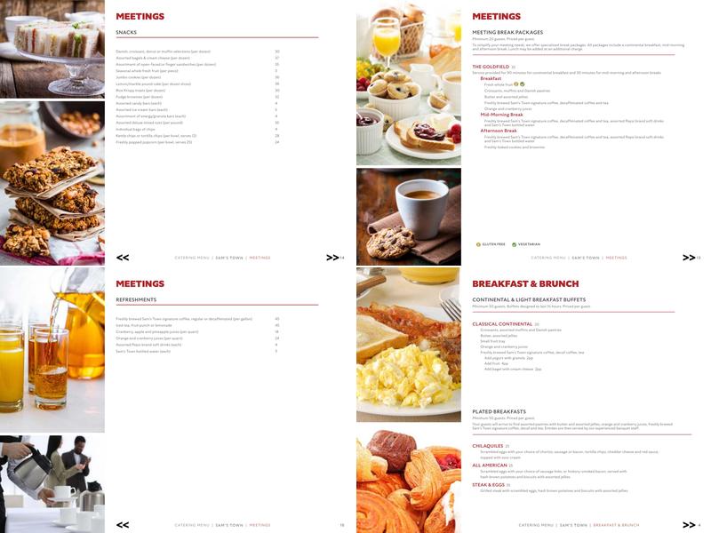 Roxy's Lounge at Sam's Town Menu