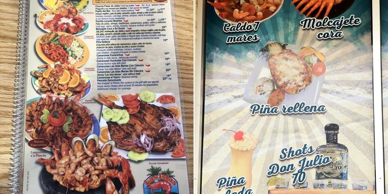 Las Islas Marias Menu