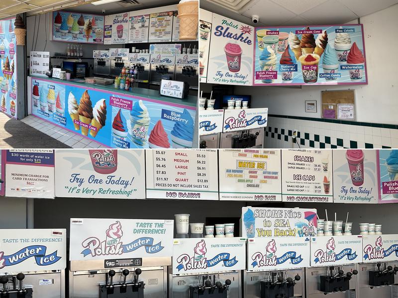 Polish Water Ice & Ice Cream Menu