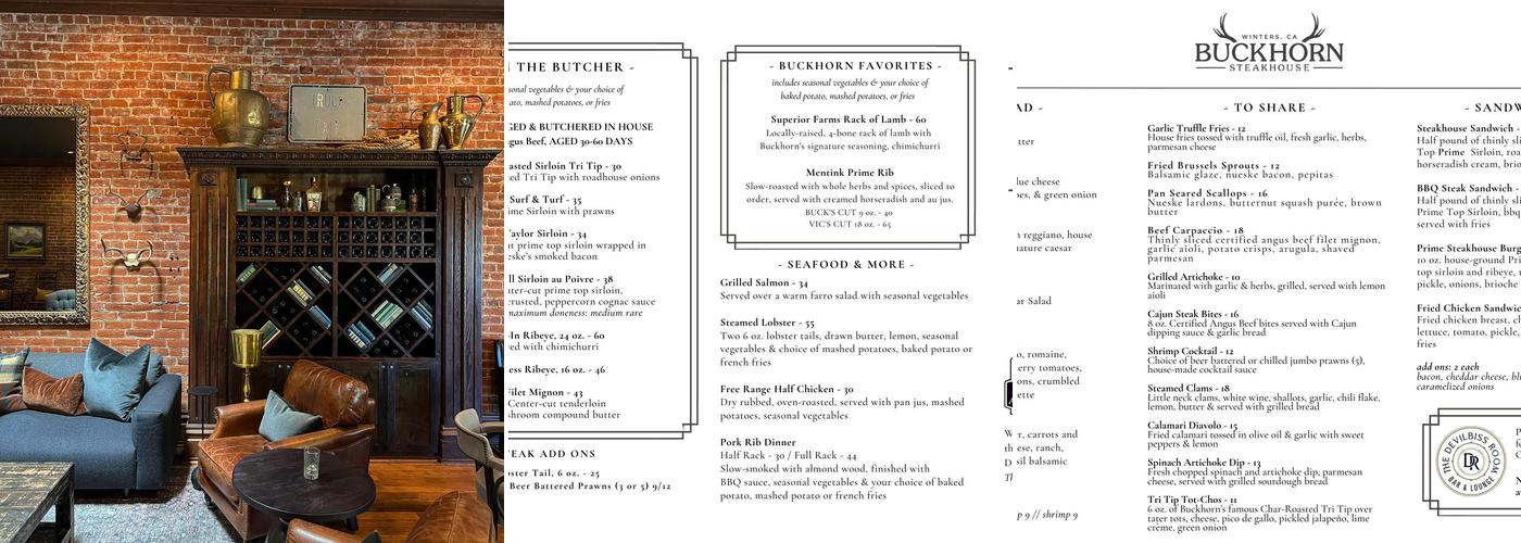 The DeVilbiss Room Menu