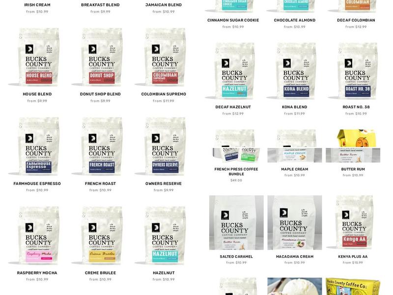 Bucks County Coffee Menu