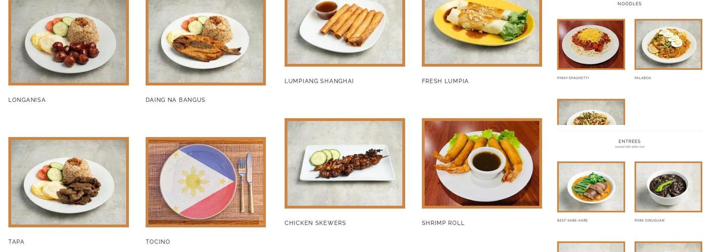 Pinay Kitchen Menu