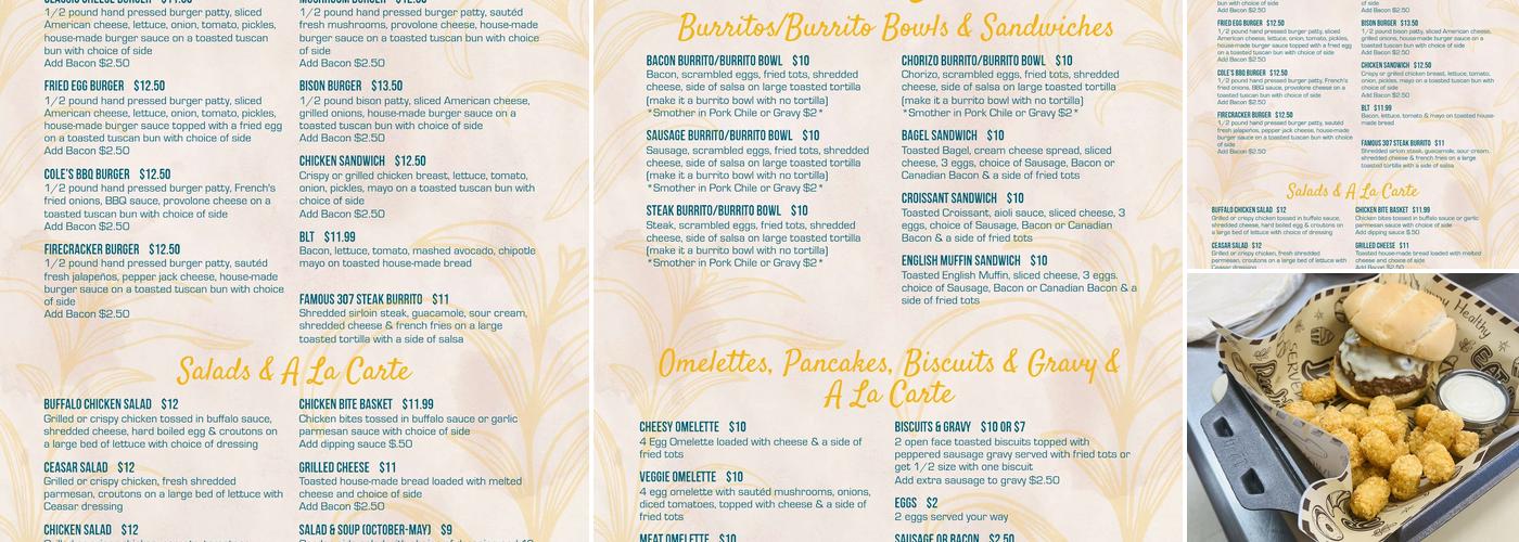 Angie’s Kitchen Menu