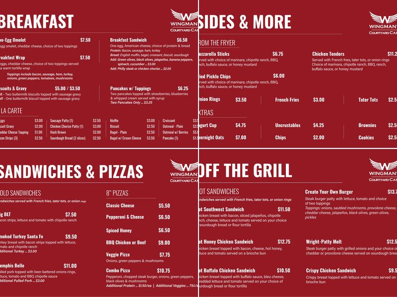 Pitsenbarger Dining Facility Menu