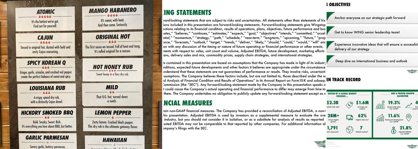 Wingstop Menu
