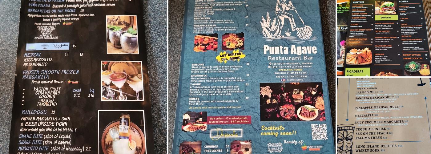 Punta Agave Menu