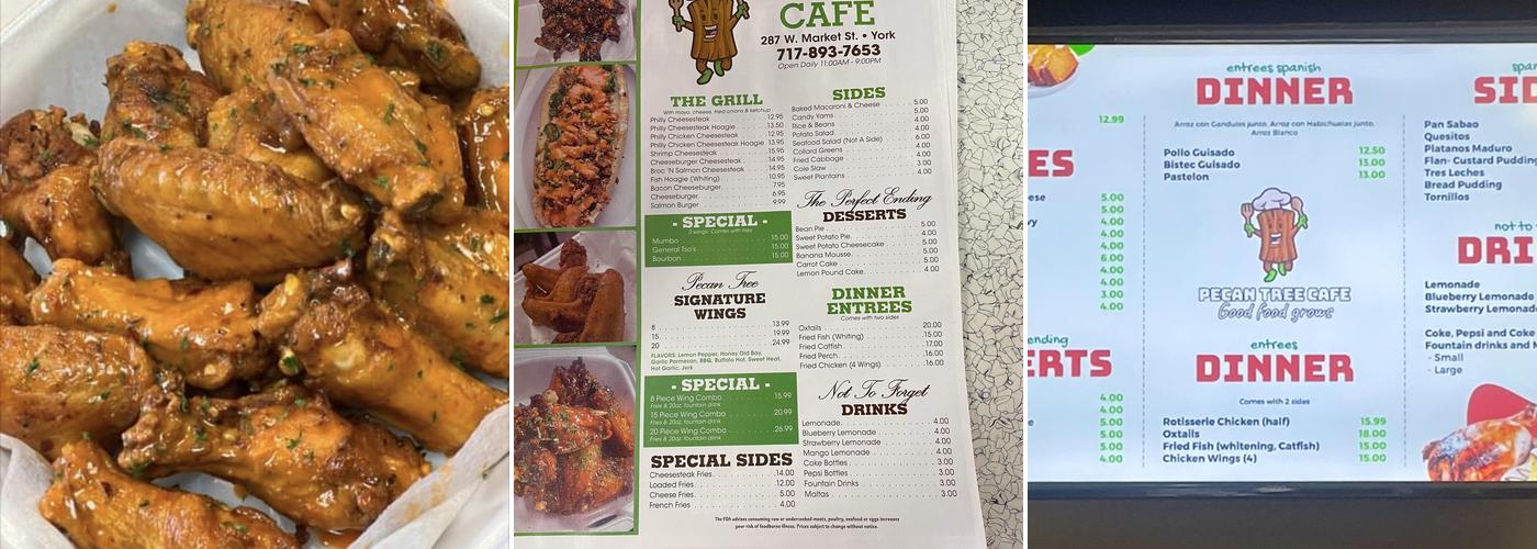 Pecan Tree Cafe Menu