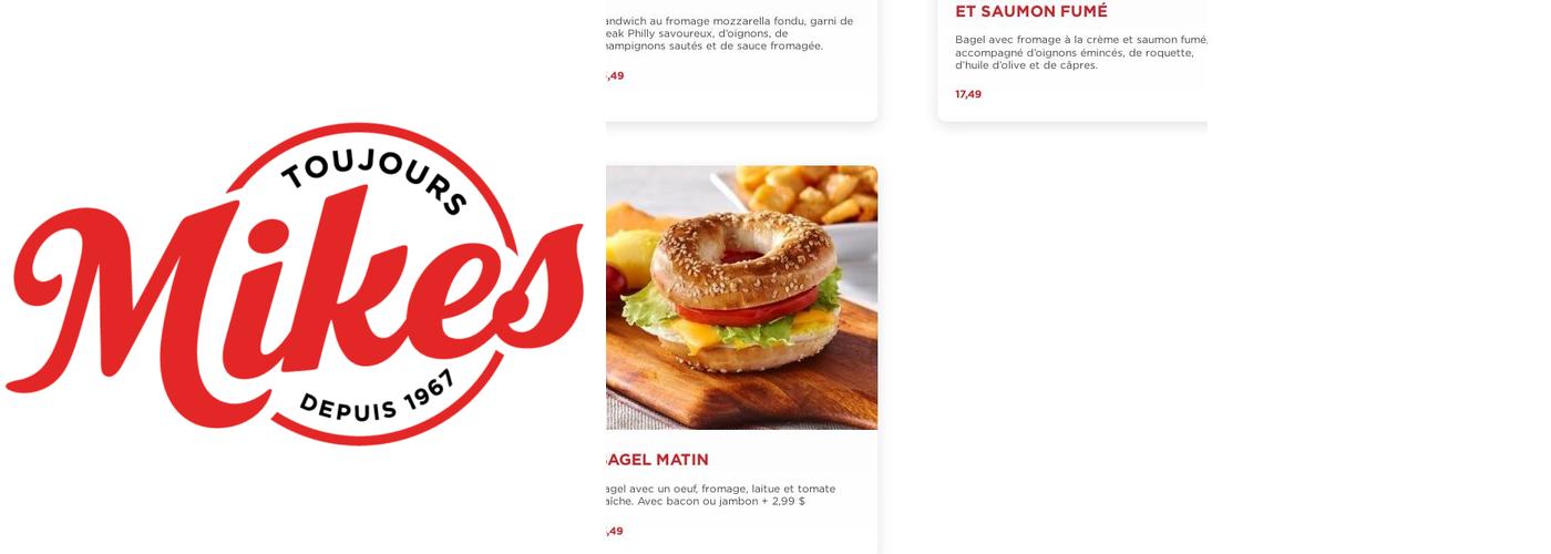 Toujours Mikes Menu