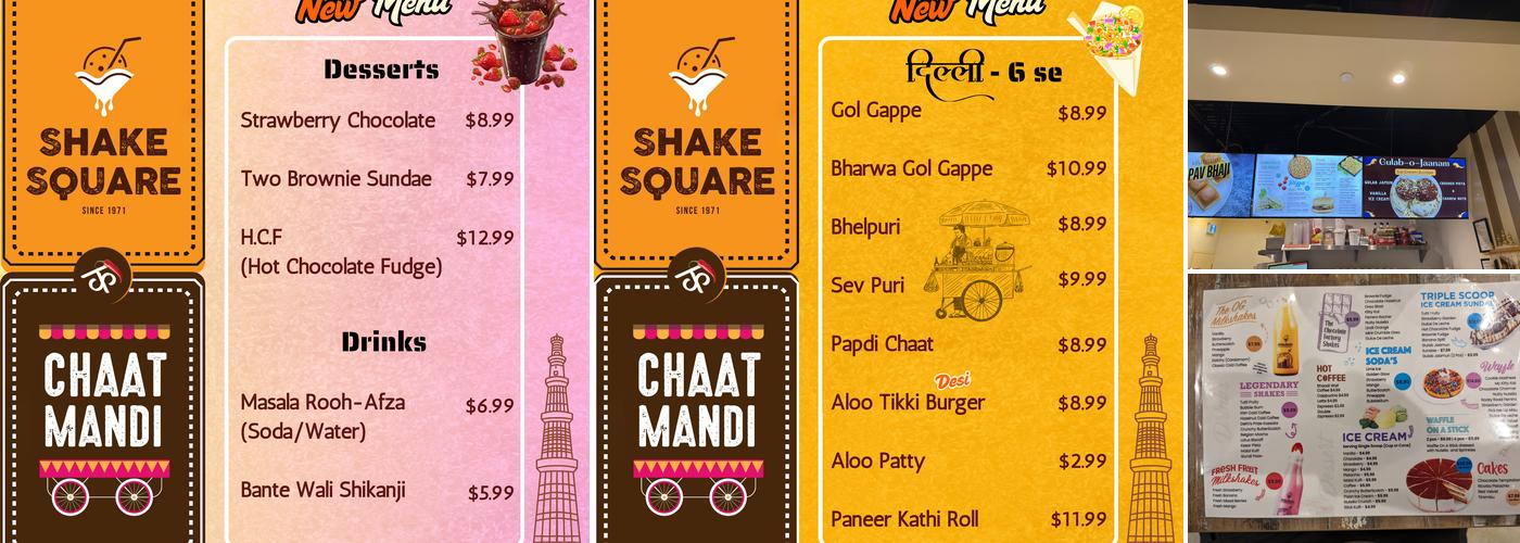 Shake Square - Dessert Cafe Menu