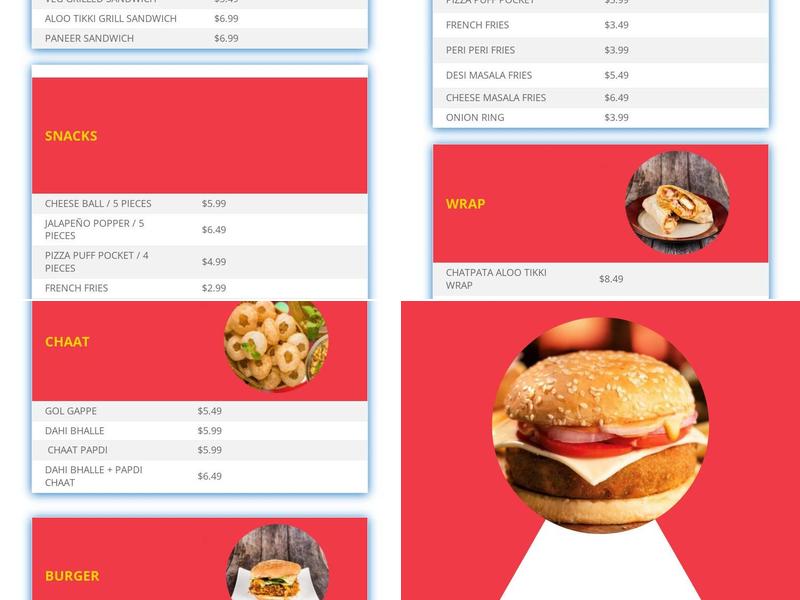 Wah G Wah Pure Vegetarian Menu