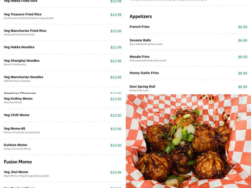 Momo Hub Menu