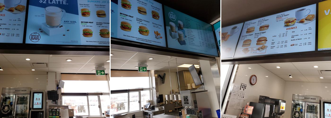 A&W Canada Menu