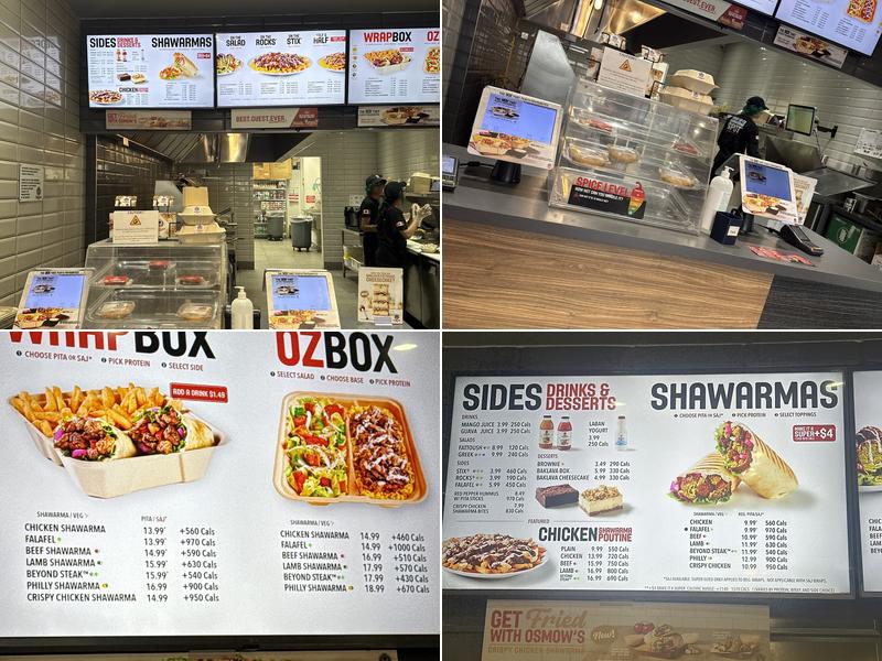 Osmow's Shawarma Menu