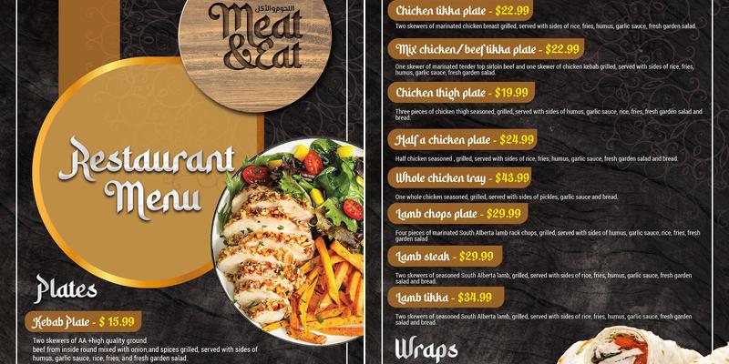 Meat & Eat Restaurant, Catering and Grocery Calgary Menu
