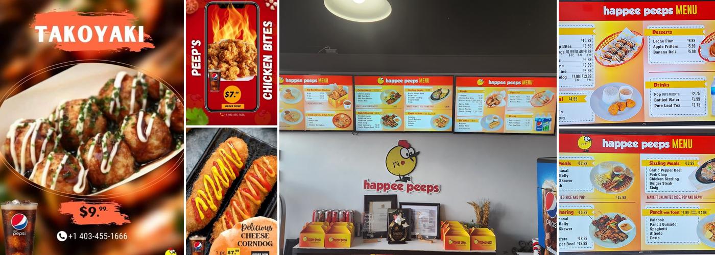 Happee peeps Menu