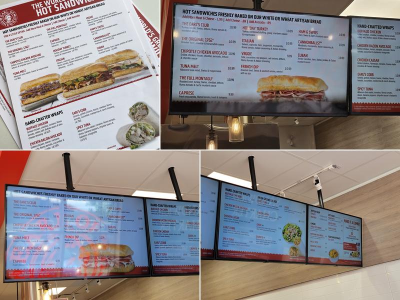 Earl of Sandwich Menu