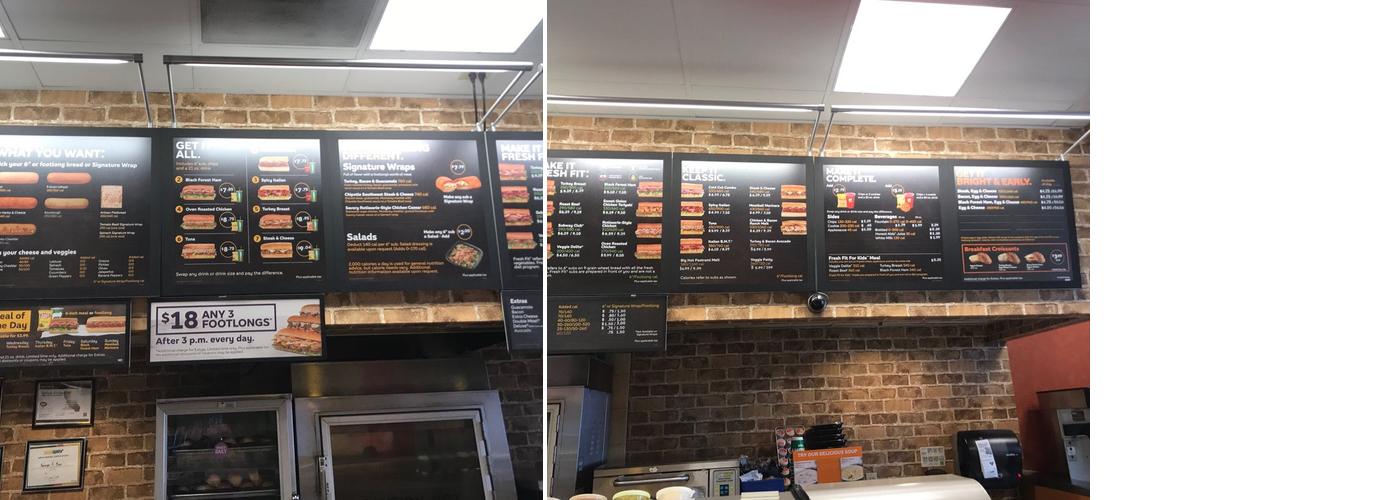 Subway Menu