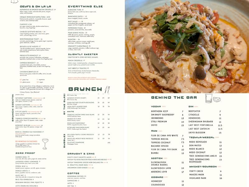 Olea Restaurant Menu