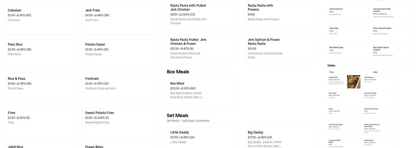 Daddy's Kitchen Menu