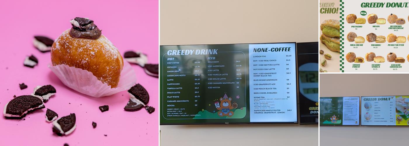 Greedy Donut Menu