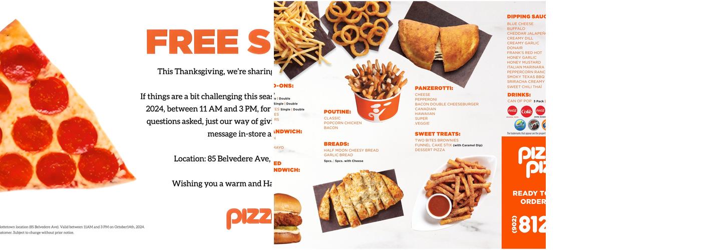 Pizza Pizza Menu