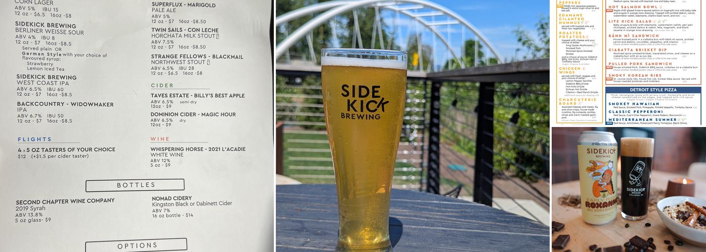 Sidekick Brewing Menu