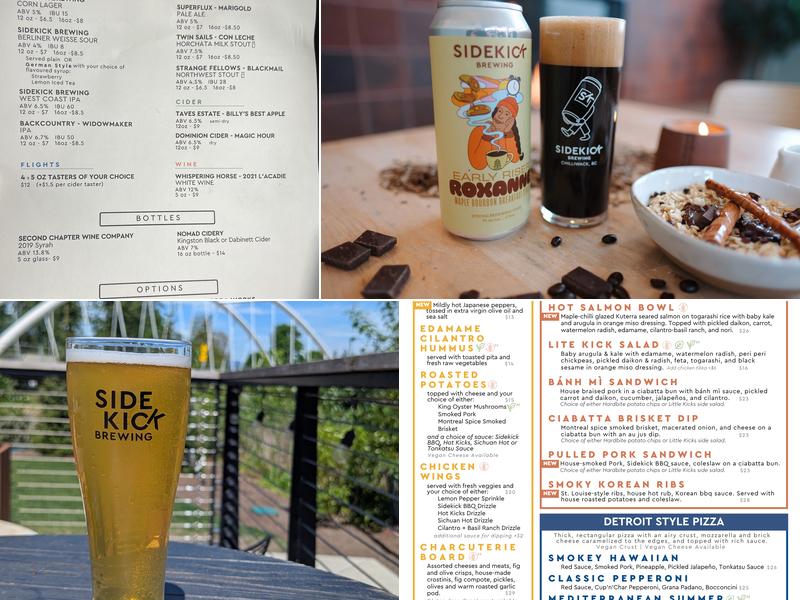 Sidekick Brewing Menu