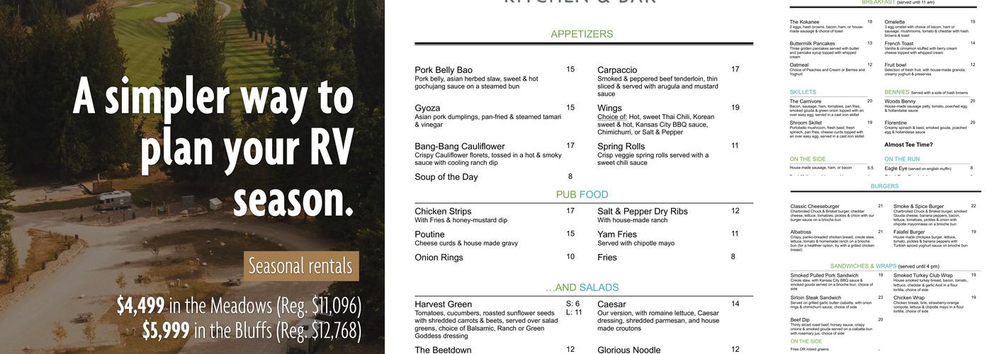 Refresh Kitchen & Bar Menu