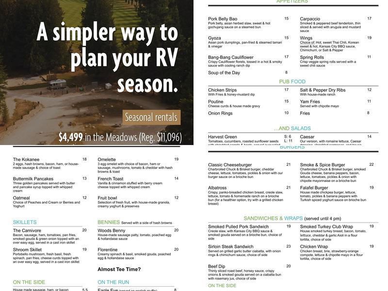 Refresh Kitchen & Bar Menu