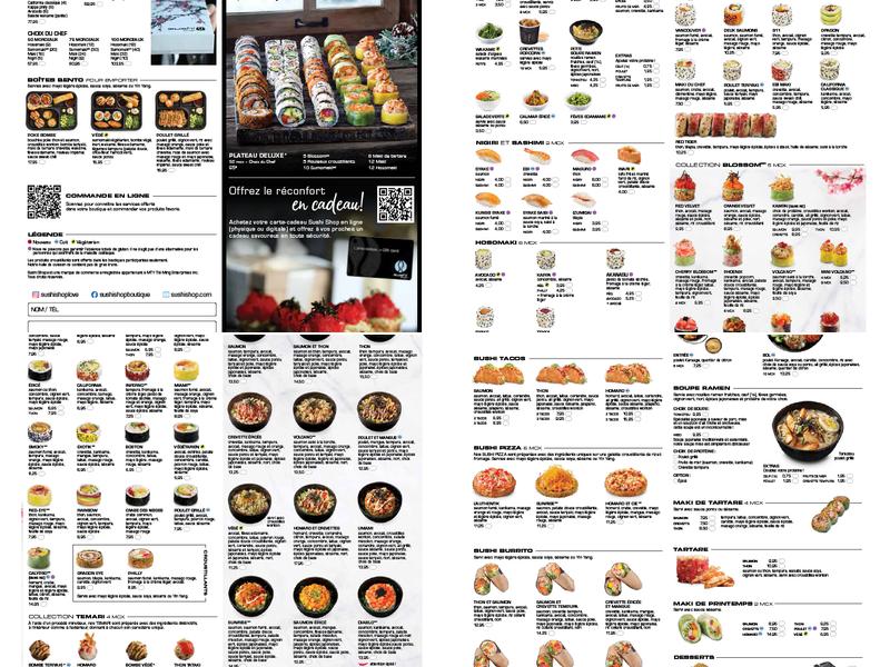 Sushi Shop Menu