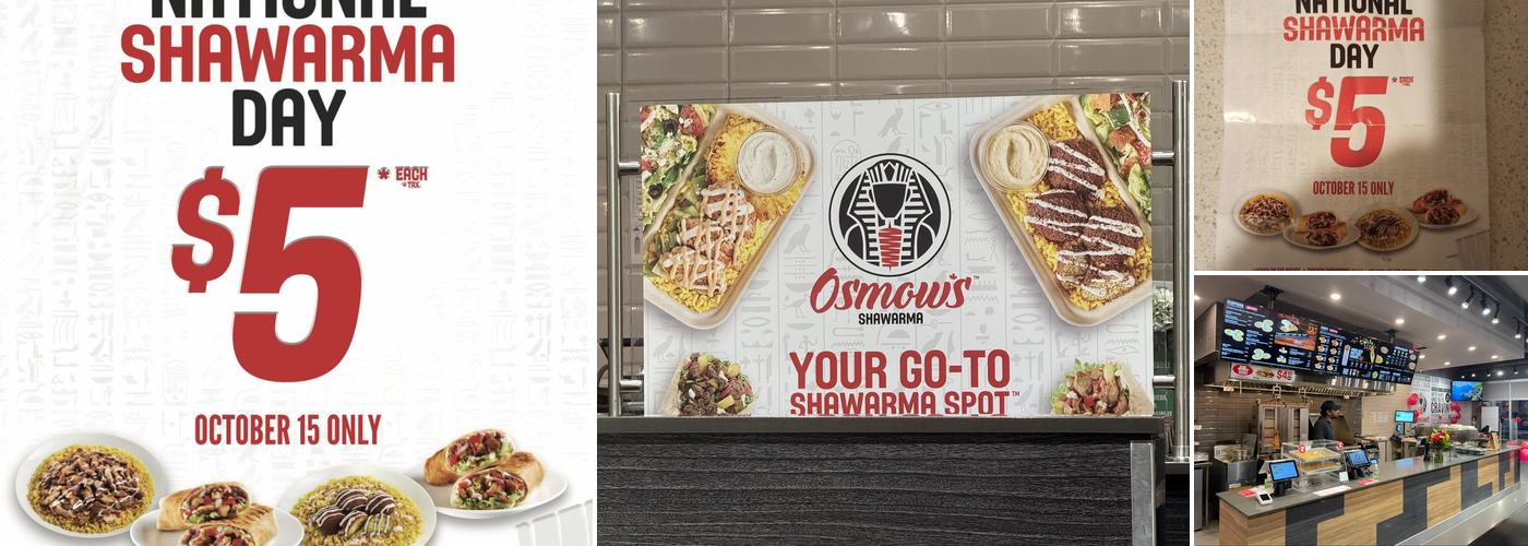 Osmow's Shawarma Menu