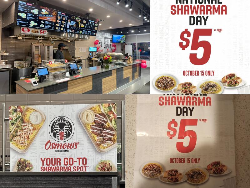 Osmow's Shawarma Menu