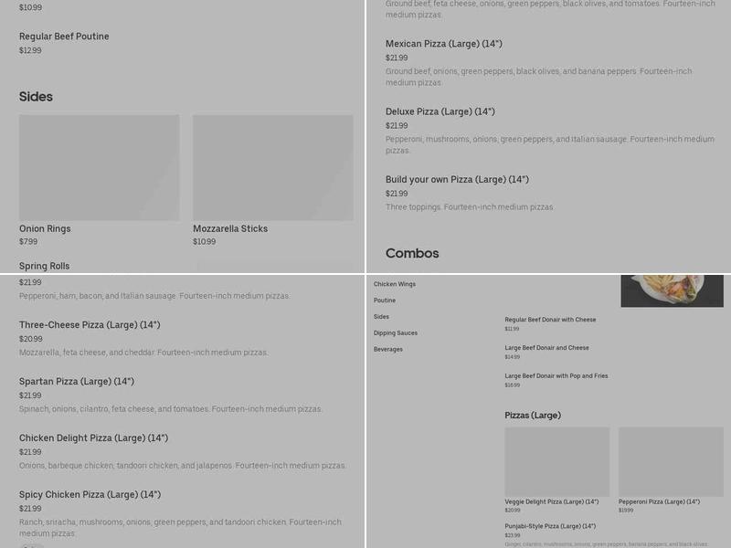 Happy pizza 24/7 Menu