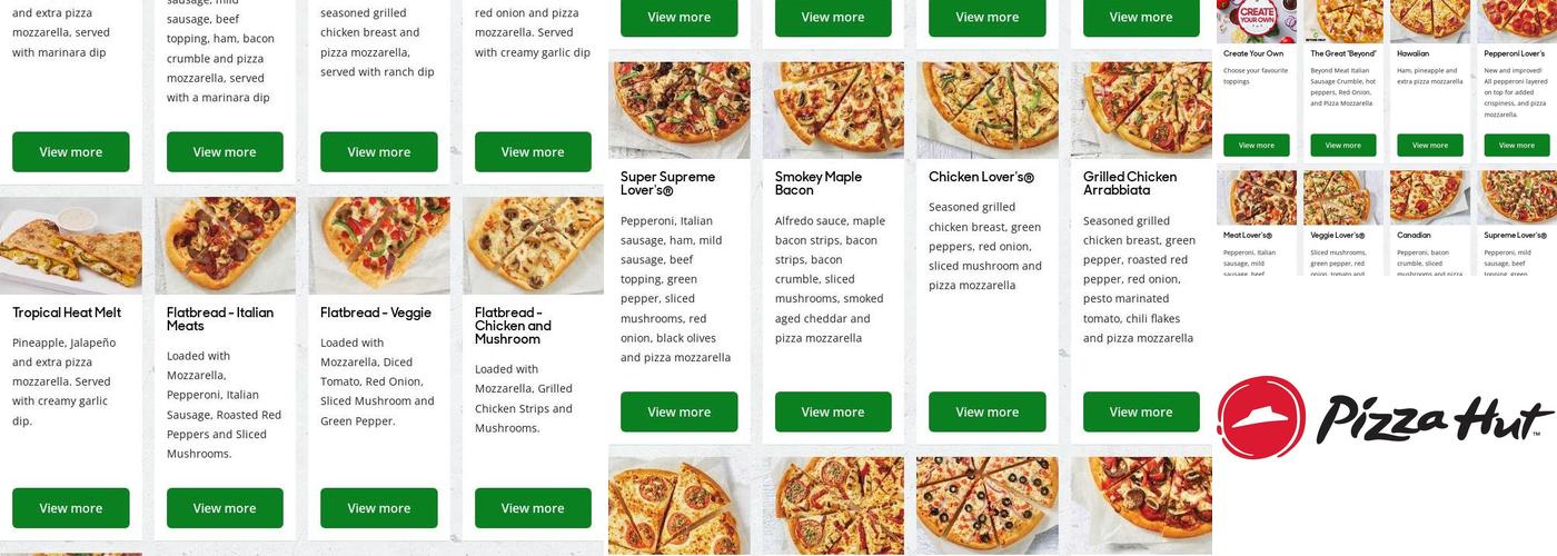Pizza Hut Menu