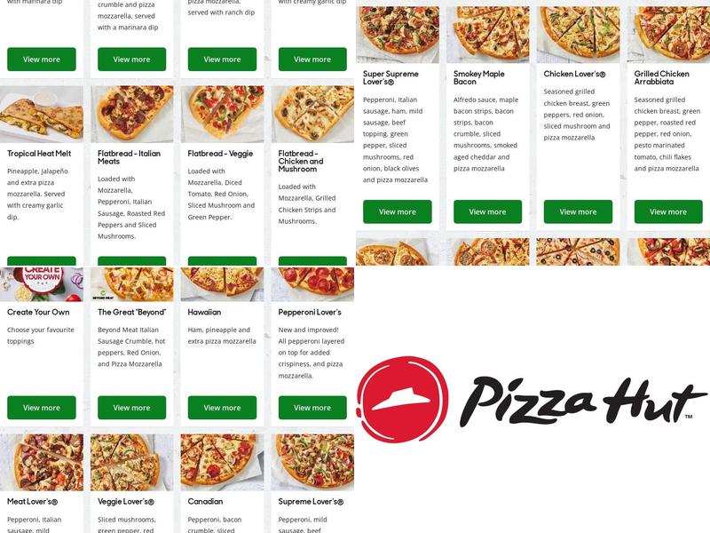 Pizza Hut Menu