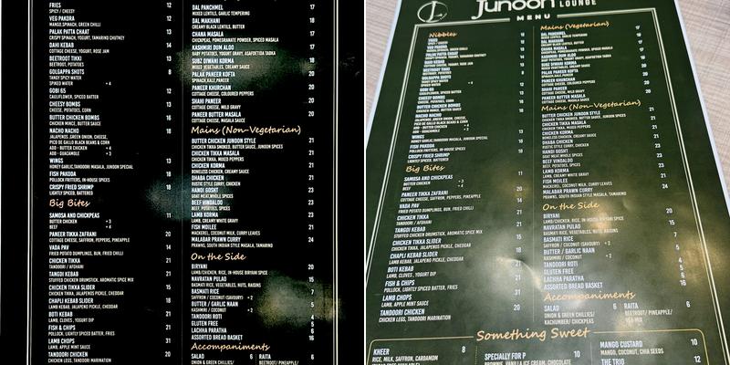 JUNOON LOUNGE Menu