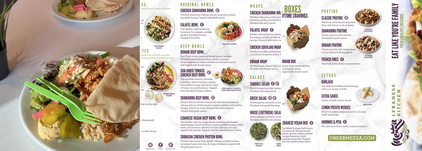 Mezza Lebanese Kitchen (Fall River) Menu