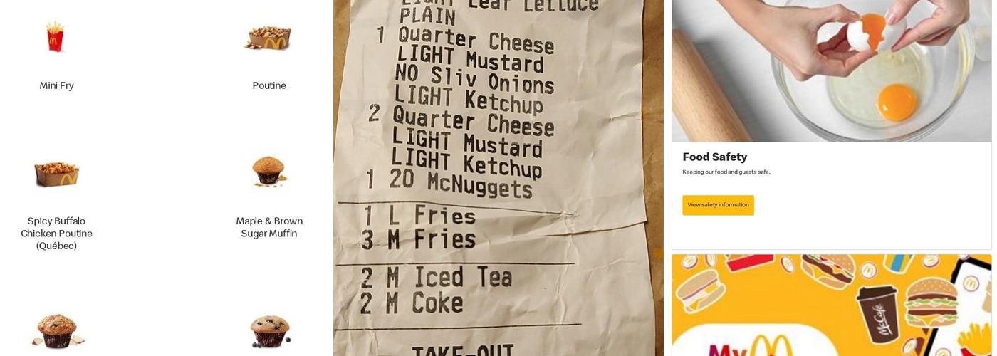 McDonalds Menu