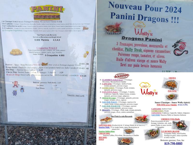 Wally's Menu