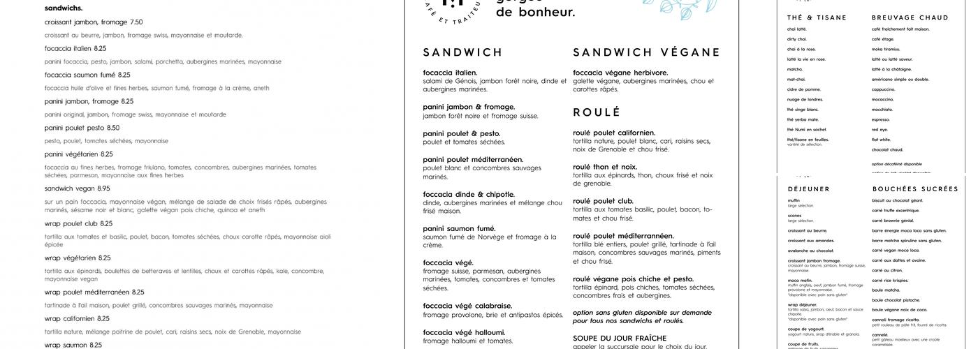 Moca Loca Café Menu