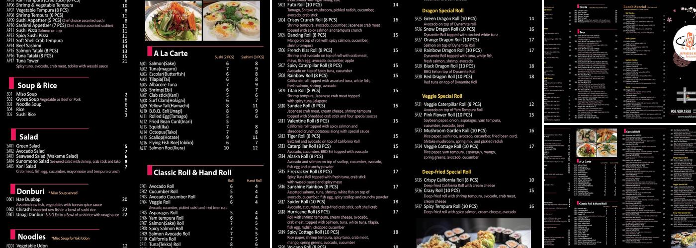 Sushi Han Menu