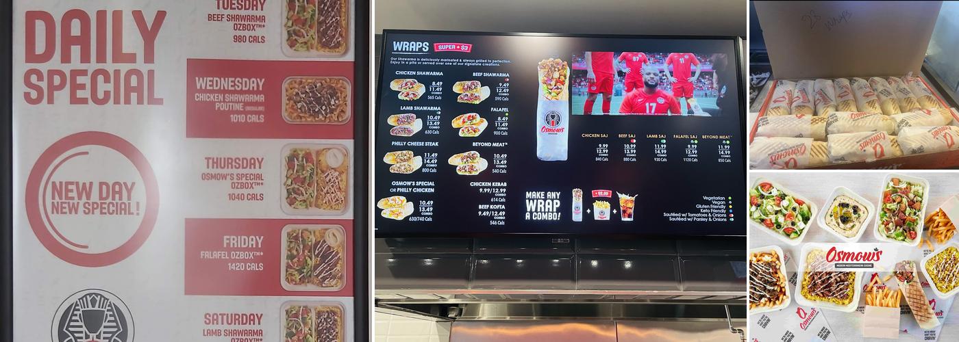 Osmow's Shawarma Menu