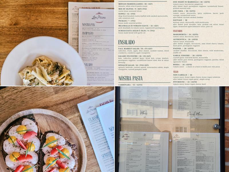 Lou Pécou Pizzeria Menu