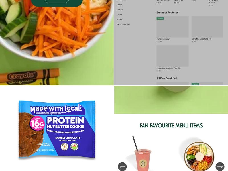 HARVEST Clean Eats Halifax (Bayers Lake) Menu