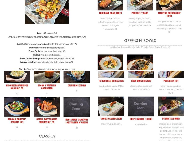 B-Side Social Menu