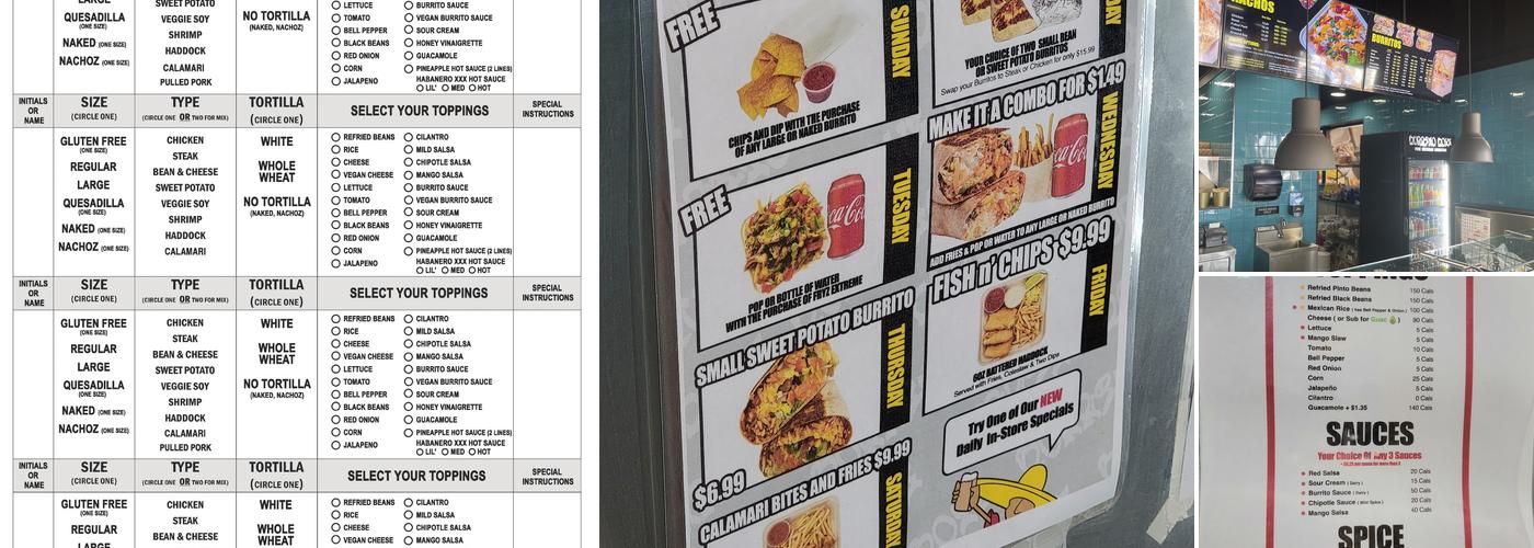 Burrito Boyz Menu