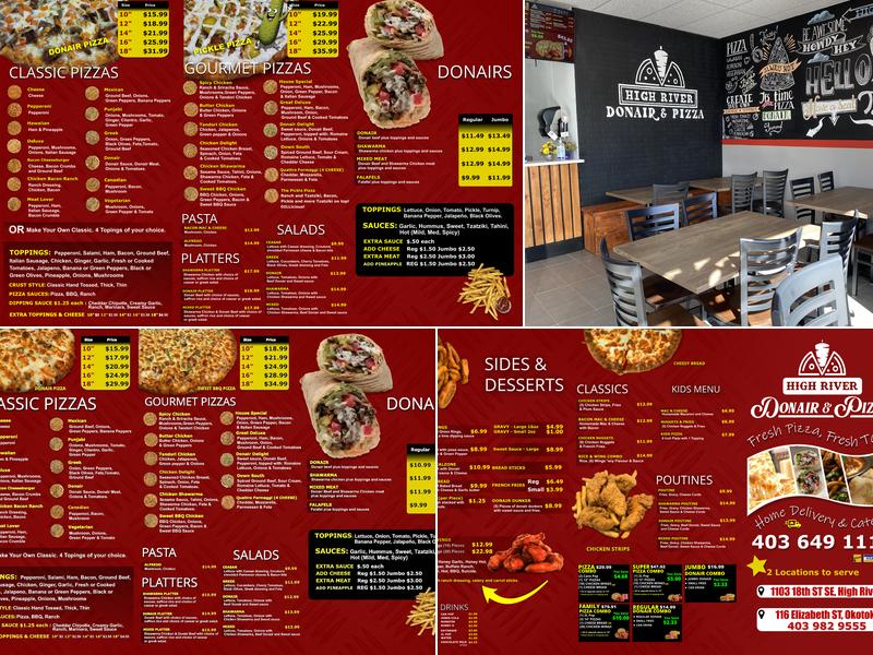High River Donair and Pizza Menu