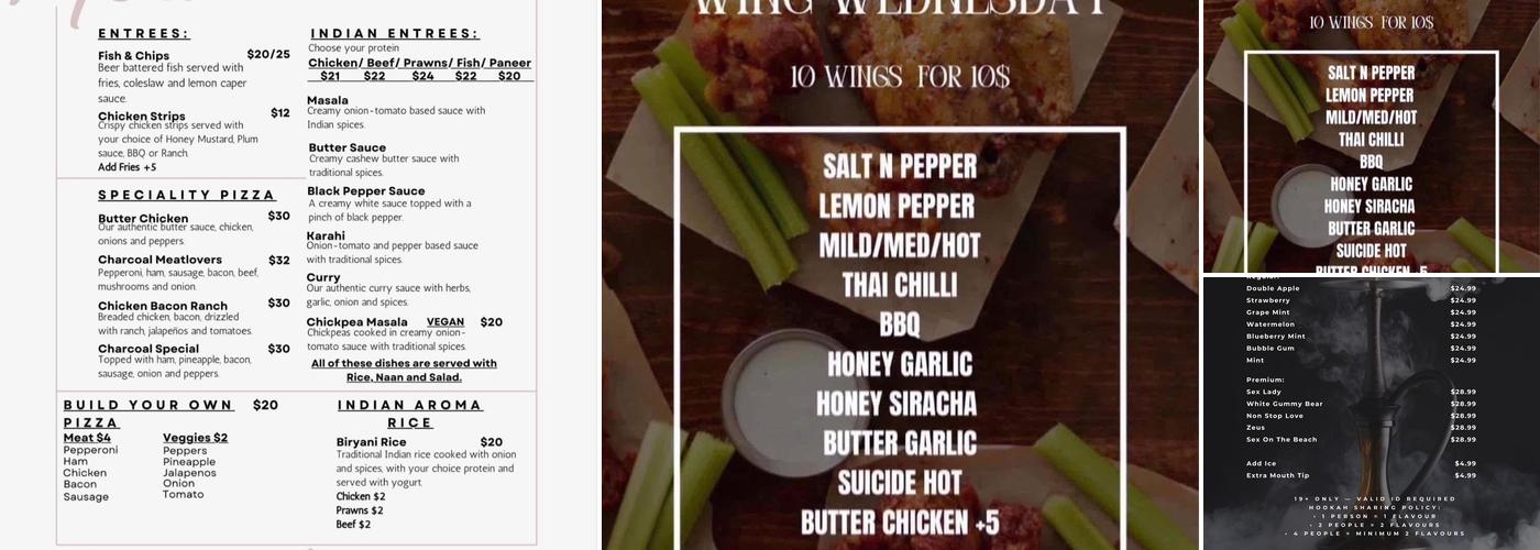 Charcoal Restaurant Menu